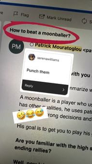 A screenshot of Patrick Mouratoglou's Instagram story